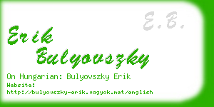 erik bulyovszky business card